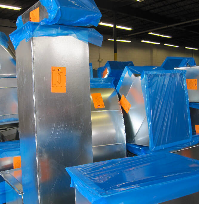 blue duct protection film