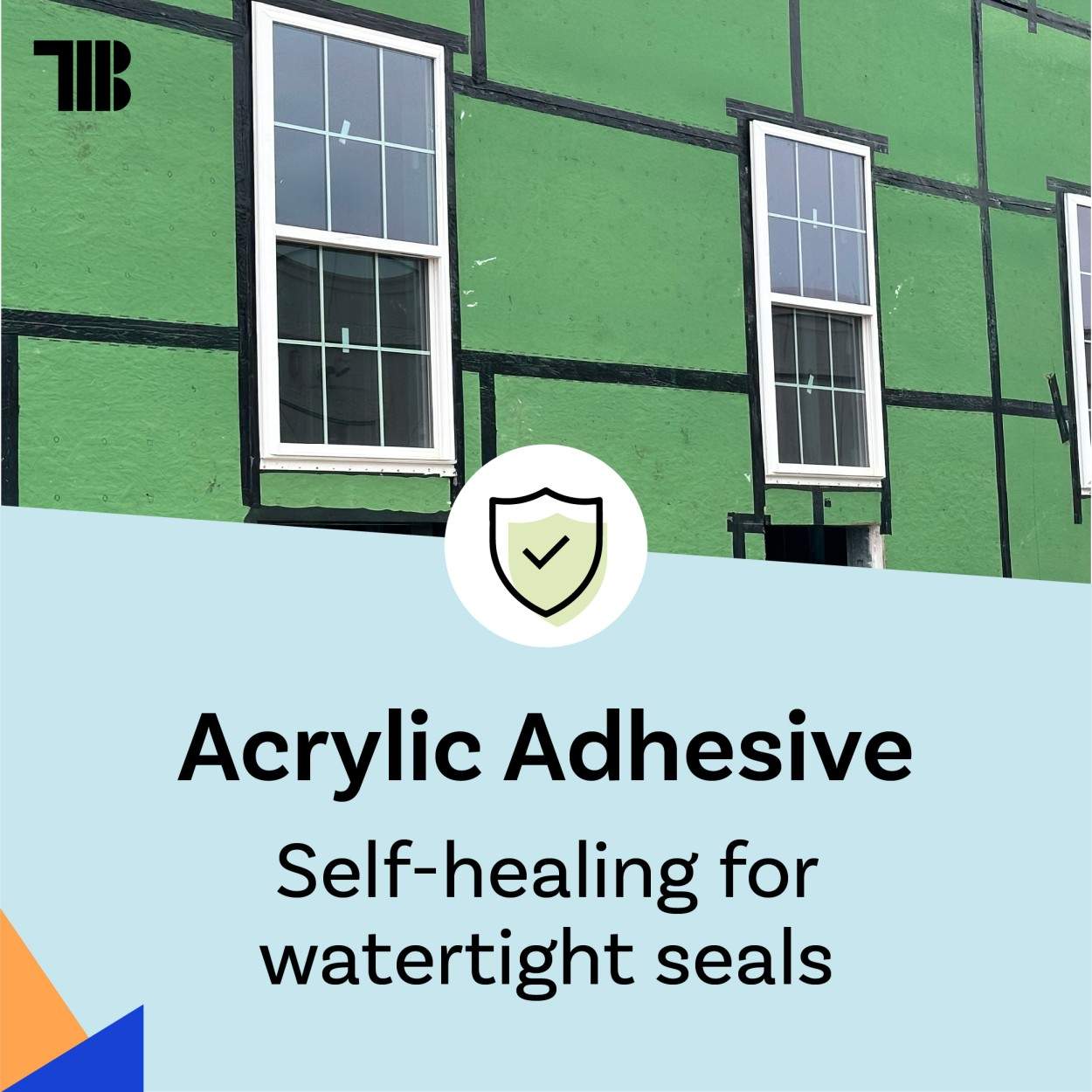 Flashing Tape for Windows and Doors, 4 in x 90 ft, Case of 12 Rolls