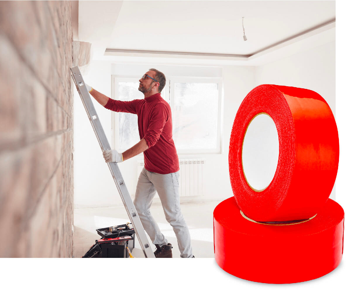 red stucco tape 2 inch