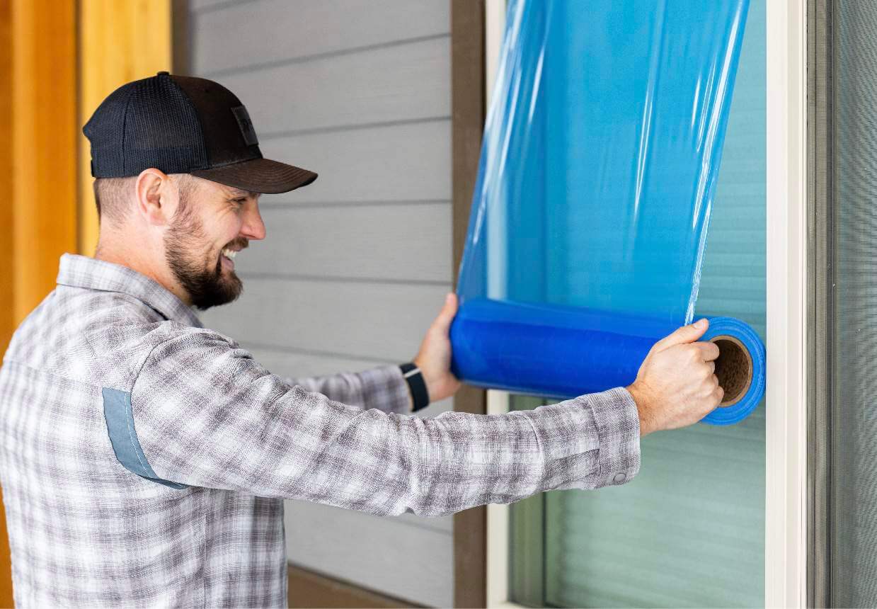 blue window protection film