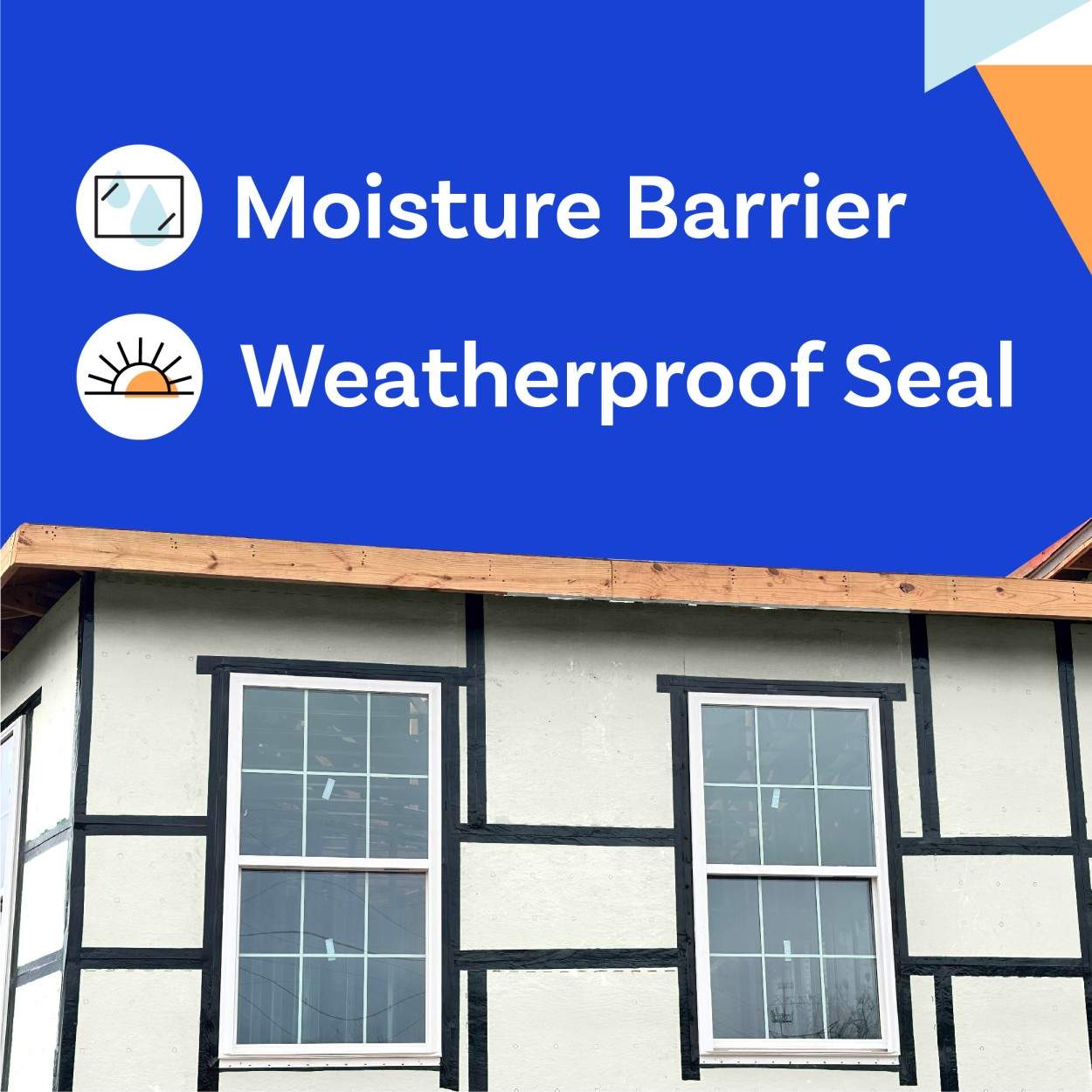 Flashing Tape for Windows and Doors, 4 in x 90 ft, Case of 12 Rolls