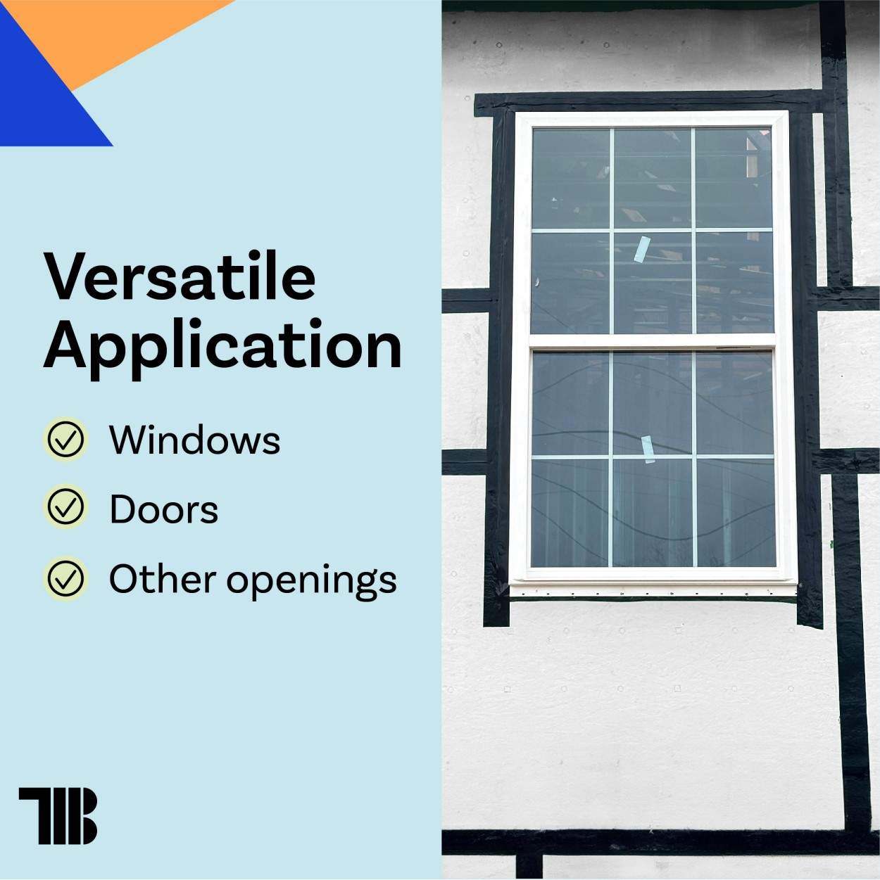 Flashing Tape for Windows and Doors, 4 in x 90 ft, Case of 12 Rolls