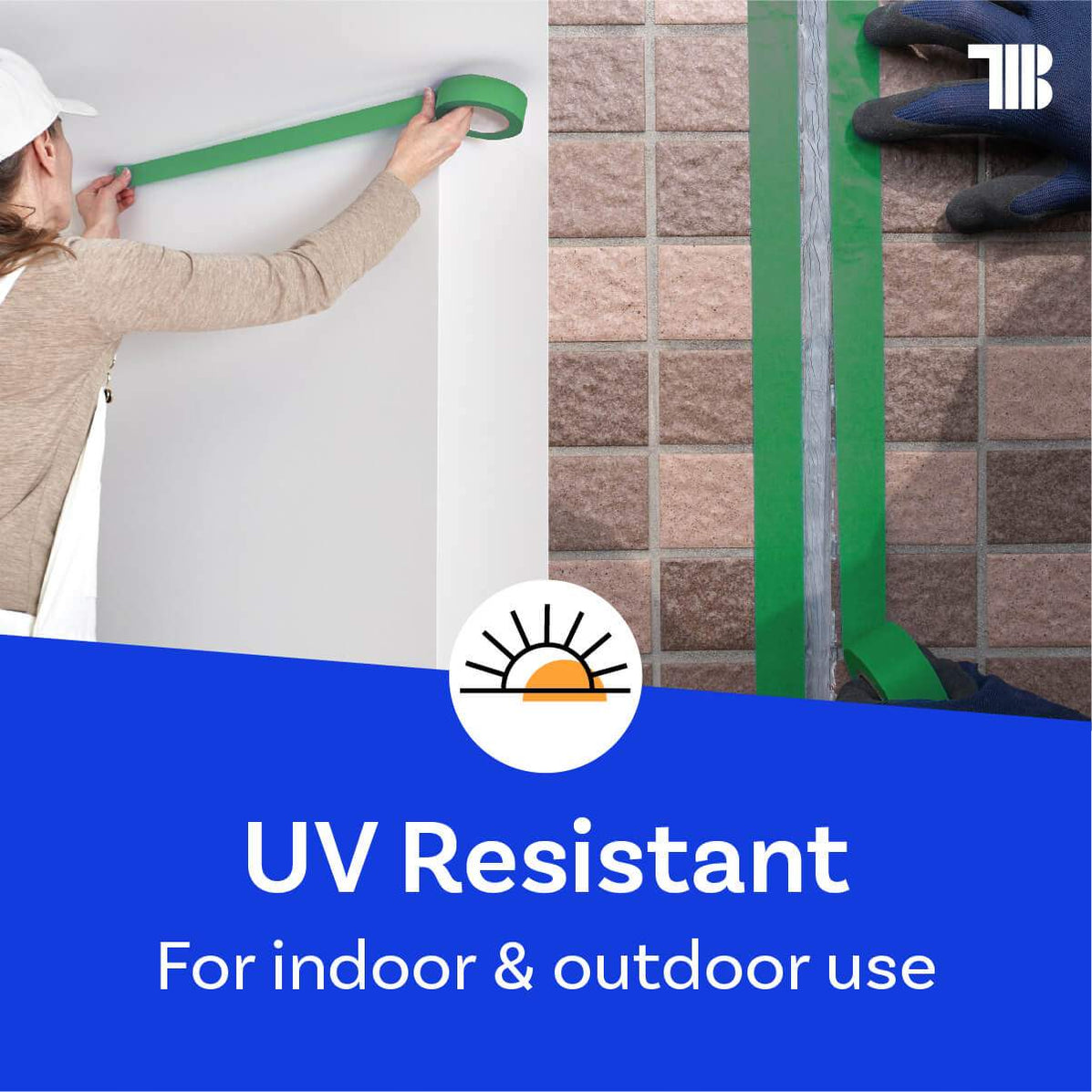 High Tack Green Painter's Tape Free Shipping TapeManBlue