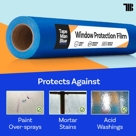 Window Protection Film | Glass Protection Tape | TapeManBlue