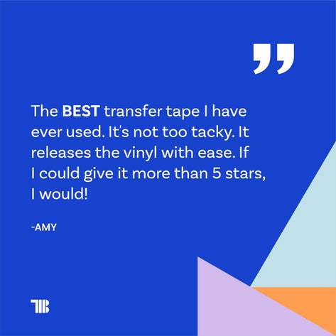 Strong Grip Transfer Tape for Vinyl - 5.5 x 100' Vinyl Transfer Paper Transfer Tape w/Blue Alignment Grid - Clear Transfer Tape for Cricut Vinyl